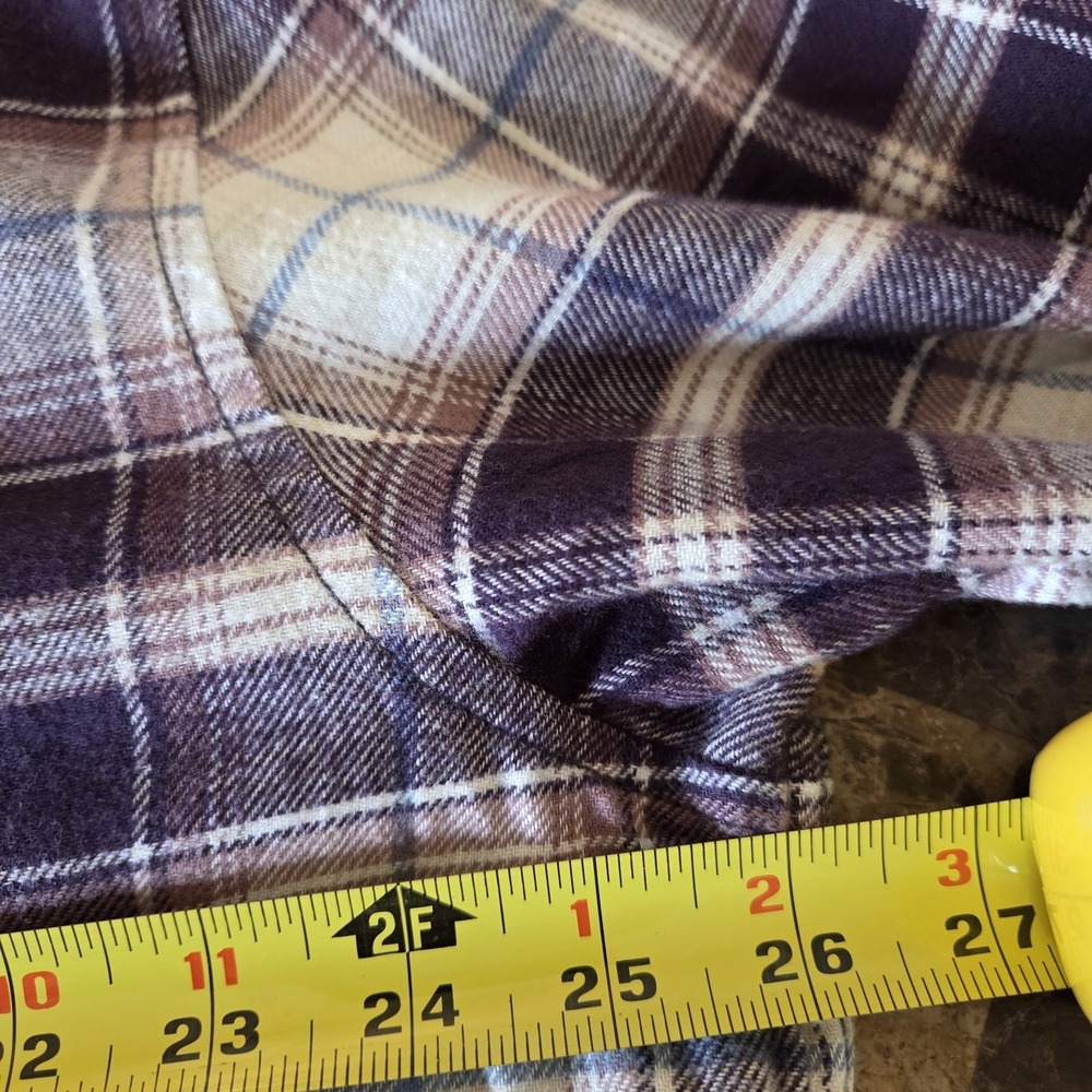 Quicksilver Shirt Mens XXL Purple Plaid Flannel 100% cotton Soft NWT casual - Picture 6 of 13